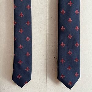 Topman Fleur de Lis Pattern Skinny Tie